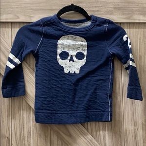 Gymboree Boys Long Sleeve Blue Skull T-Shirt